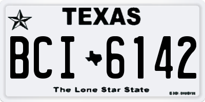 TX license plate BCI6142