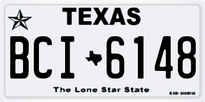 TX license plate BCI6148