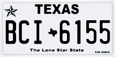 TX license plate BCI6155