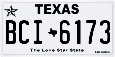 TX license plate BCI6173