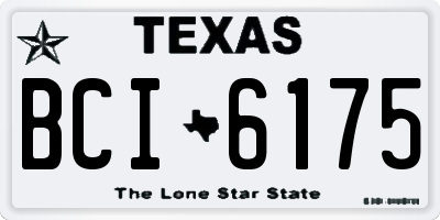 TX license plate BCI6175