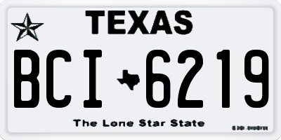 TX license plate BCI6219