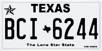 TX license plate BCI6244