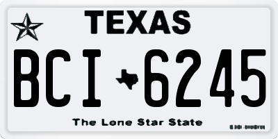 TX license plate BCI6245