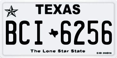 TX license plate BCI6256
