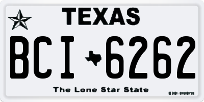 TX license plate BCI6262
