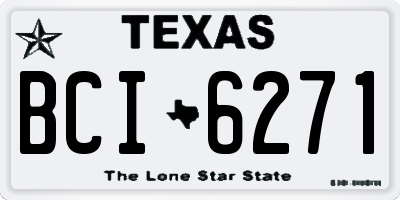 TX license plate BCI6271