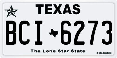 TX license plate BCI6273