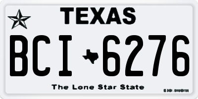 TX license plate BCI6276