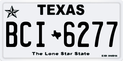 TX license plate BCI6277