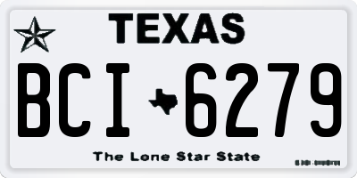 TX license plate BCI6279
