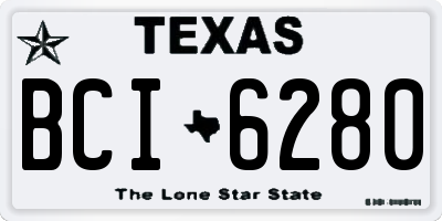 TX license plate BCI6280