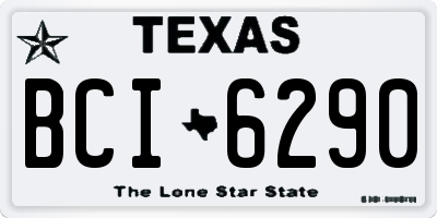 TX license plate BCI6290