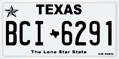TX license plate BCI6291