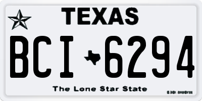 TX license plate BCI6294