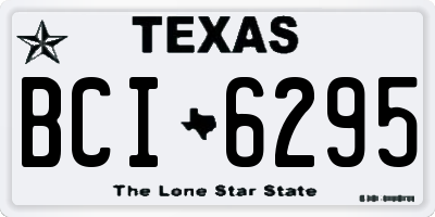 TX license plate BCI6295
