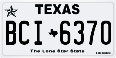 TX license plate BCI6370