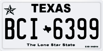 TX license plate BCI6399