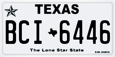 TX license plate BCI6446