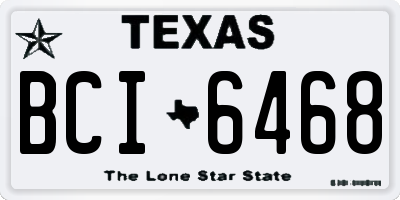 TX license plate BCI6468