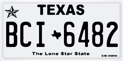 TX license plate BCI6482
