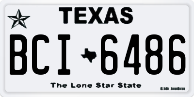 TX license plate BCI6486