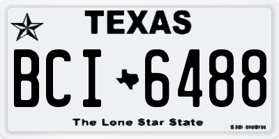 TX license plate BCI6488