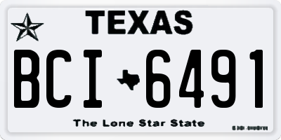 TX license plate BCI6491