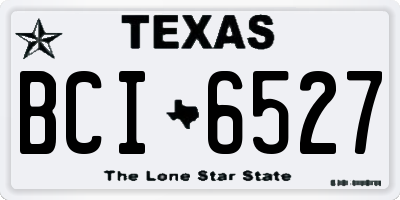 TX license plate BCI6527
