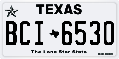 TX license plate BCI6530