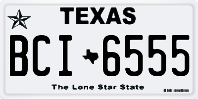 TX license plate BCI6555