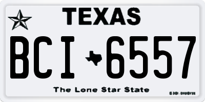 TX license plate BCI6557