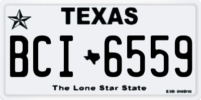 TX license plate BCI6559