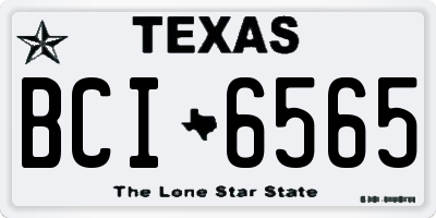 TX license plate BCI6565