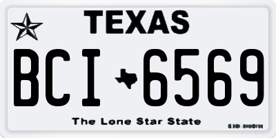 TX license plate BCI6569