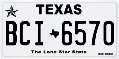 TX license plate BCI6570