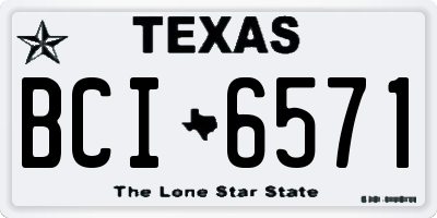 TX license plate BCI6571