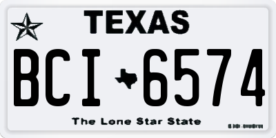 TX license plate BCI6574