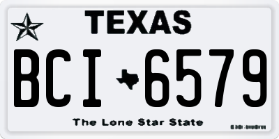 TX license plate BCI6579