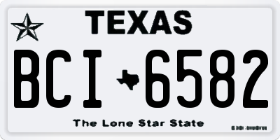 TX license plate BCI6582