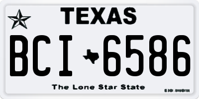 TX license plate BCI6586