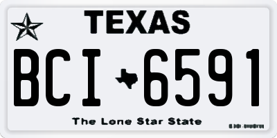 TX license plate BCI6591