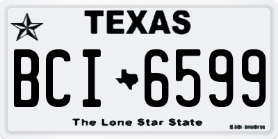 TX license plate BCI6599