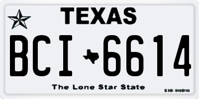 TX license plate BCI6614