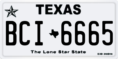 TX license plate BCI6665