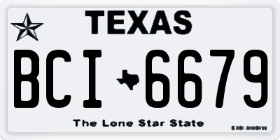 TX license plate BCI6679