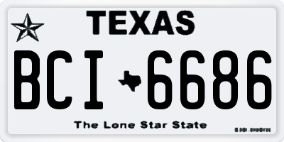 TX license plate BCI6686