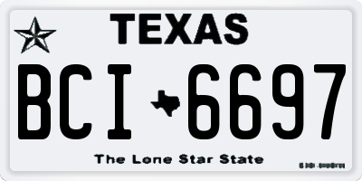 TX license plate BCI6697