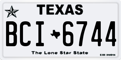 TX license plate BCI6744