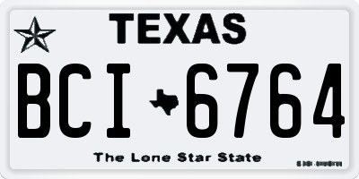 TX license plate BCI6764